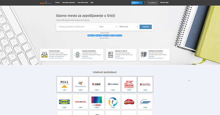 Nova naslovna strana poslovi.infostud.com