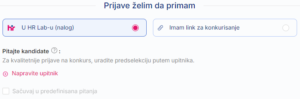 Predselekcija unutar formulara za postavku oglasa